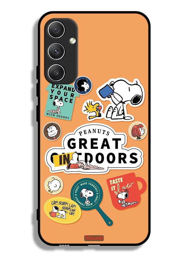 Tolwak Samsung Galaxy A34 5G Protective Case Cover Peanuts Stickers - Image 1