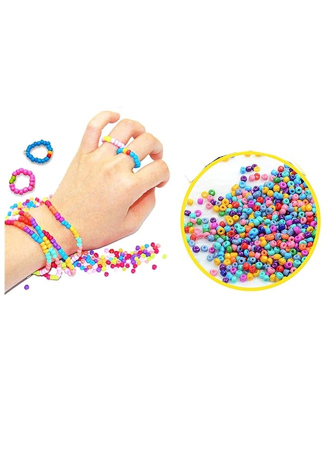 ياميم سوار خرز ملون صغير وقلادة وحرف أبجدي من A-Z مع مجموعة صنع بحبل - Image 4