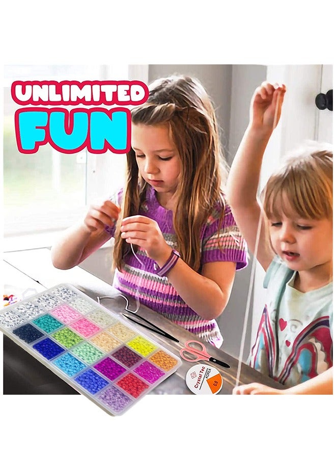 ياميم سوار خرز ملون صغير وقلادة وحرف أبجدي من A-Z مع مجموعة صنع بحبل - Image 1