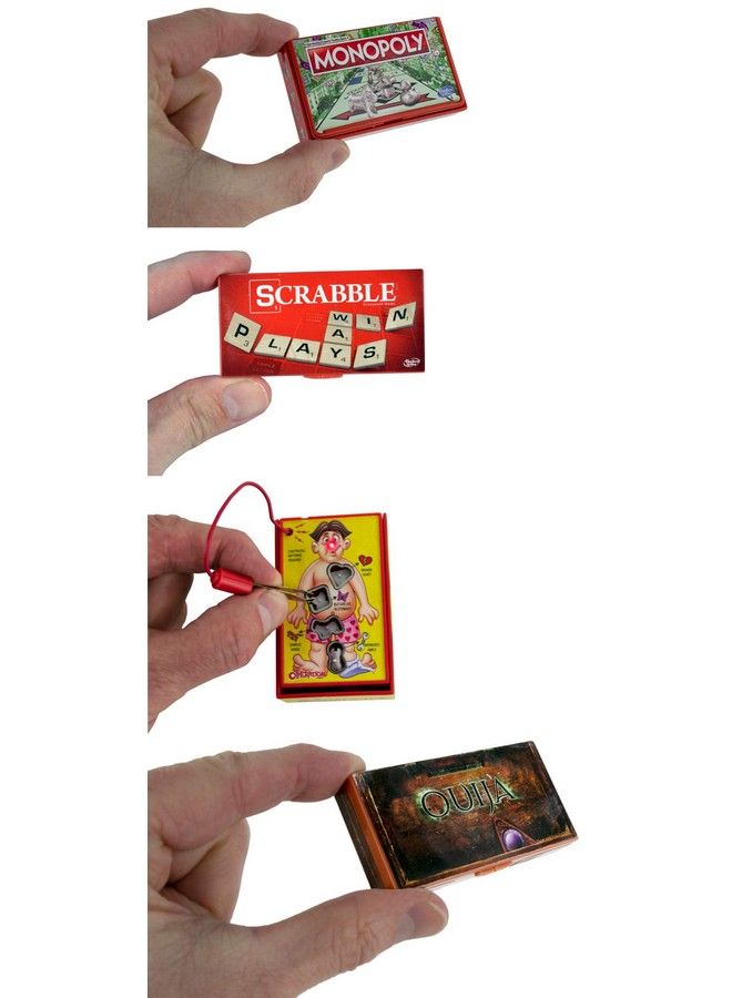 Worlds Smallest مجموعة ألعاب الطاولة الأصغر في العالم مجموعة من 4 مونوبولي سكربل عملية ويجا للأطفال من 3 سنوات - Image 4