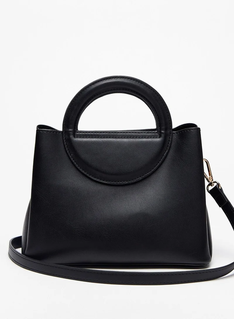 Flora Bella Solid Tote Bag with Circular Handles