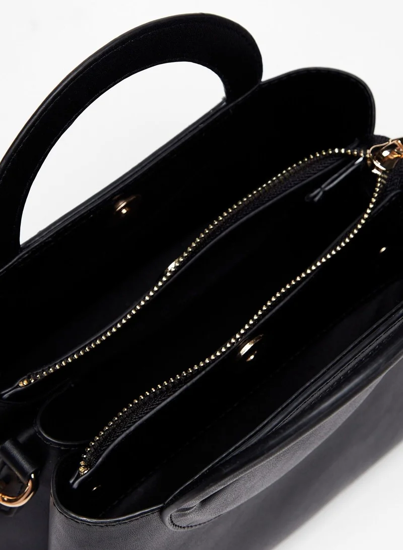Flora Bella Solid Tote Bag with Circular Handles