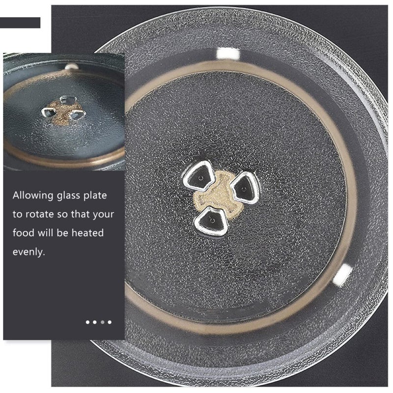 Microwave Turntable Ring Holder Set 2 Piece Glass Plate Support Rack Rollers - Image 4