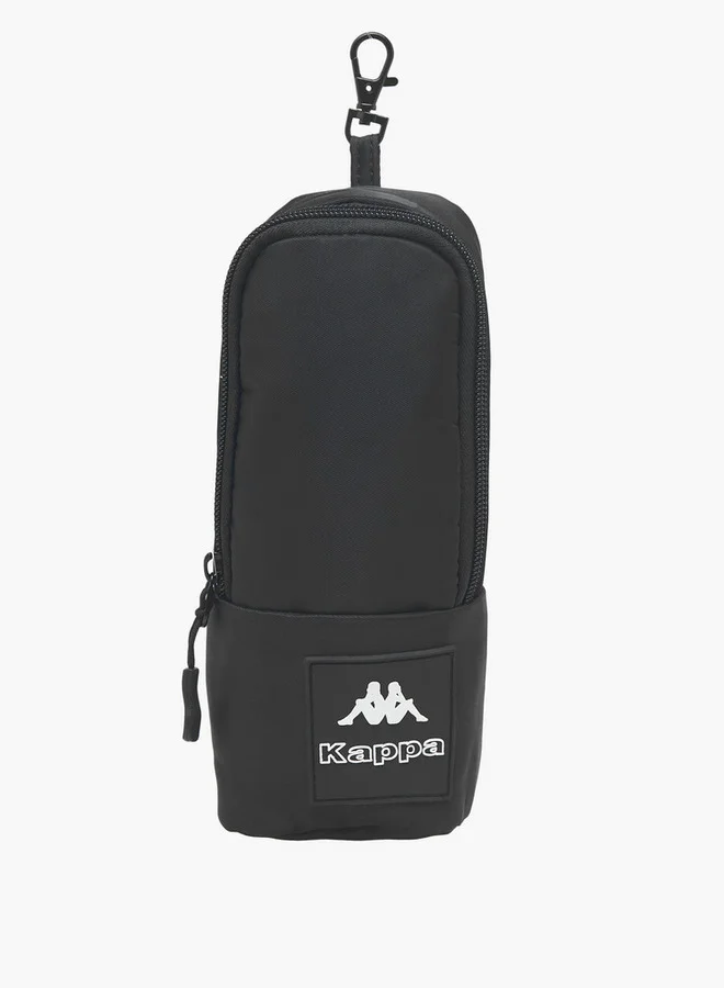Kappa Logo Print School Backpack and Pencil Pouch Set - 45x34x14 cm