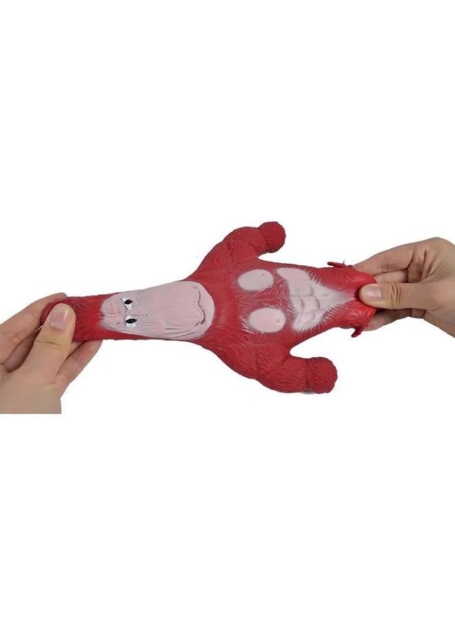 فيرونا عدد 2 قطعة من دمية قرد مضحكة، مجسم للاطفال والكبار، لعبة غوريلا قابلة للتمدد، لعبة تخفيف الضغط والضغط على الاجهاد، - Image 3