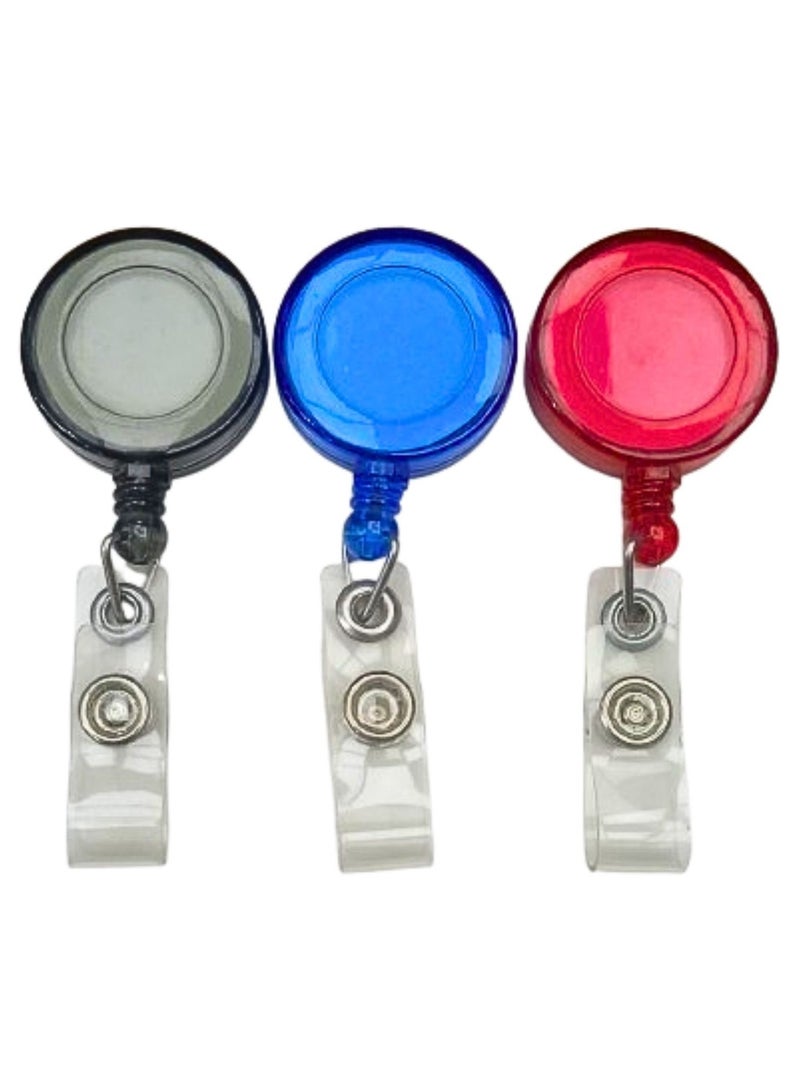 Terabyte حامل بطاقة الهوية مع مشبك فضي 3 قطع متعدد الألوان - Image 1