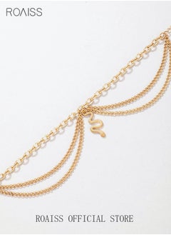 roaiss Snake Anklet Bracelet Extension Chain Dainty Alloy Foot Jewelry for Women Girls Perfect Gift for Birthday Valentine's Day Golden  - Image 4