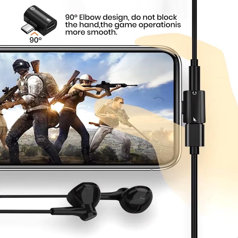 Verilux ® 2 in 1 Type C to 3.5 mm with PD 60W Type C Connector Charging & 3.5 mm Jack to C Type Connector, Compatible for iPhone 17/16/15, Galaxy S25/S24, MacBook, iPad - Image 4