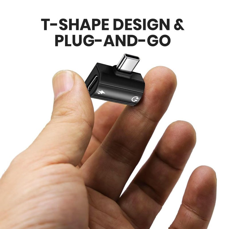 Verilux ® 2 in 1 Type C to 3.5 mm with PD 60W Type C Connector Charging & 3.5 mm Jack to C Type Connector, Compatible for iPhone 17/16/15, Galaxy S25/S24, MacBook, iPad - Image 5