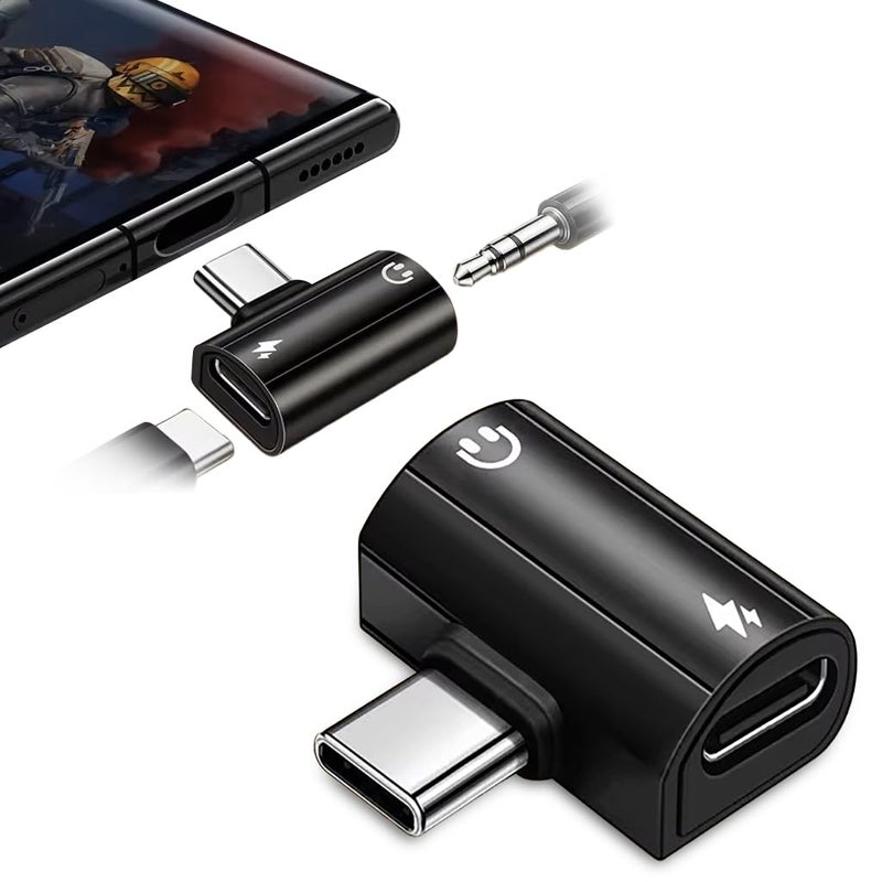 Verilux ® 2 in 1 Type C to 3.5 mm with PD 60W Type C Connector Charging & 3.5 mm Jack to C Type Connector, Compatible for iPhone 17/16/15, Galaxy S25/S24, MacBook, iPad - Image 1