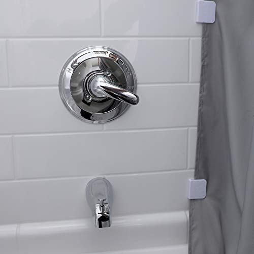 SlipX Solutions Adhesive Shower Splash Clips for Shower Curtains, Keeps Water Inside Your Shower (Easy to Install, No Tools Required, 4 Clips Per Pack) - Image 3