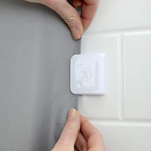 SlipX Solutions Adhesive Shower Splash Clips for Shower Curtains, Keeps Water Inside Your Shower (Easy to Install, No Tools Required, 4 Clips Per Pack) - Image 2