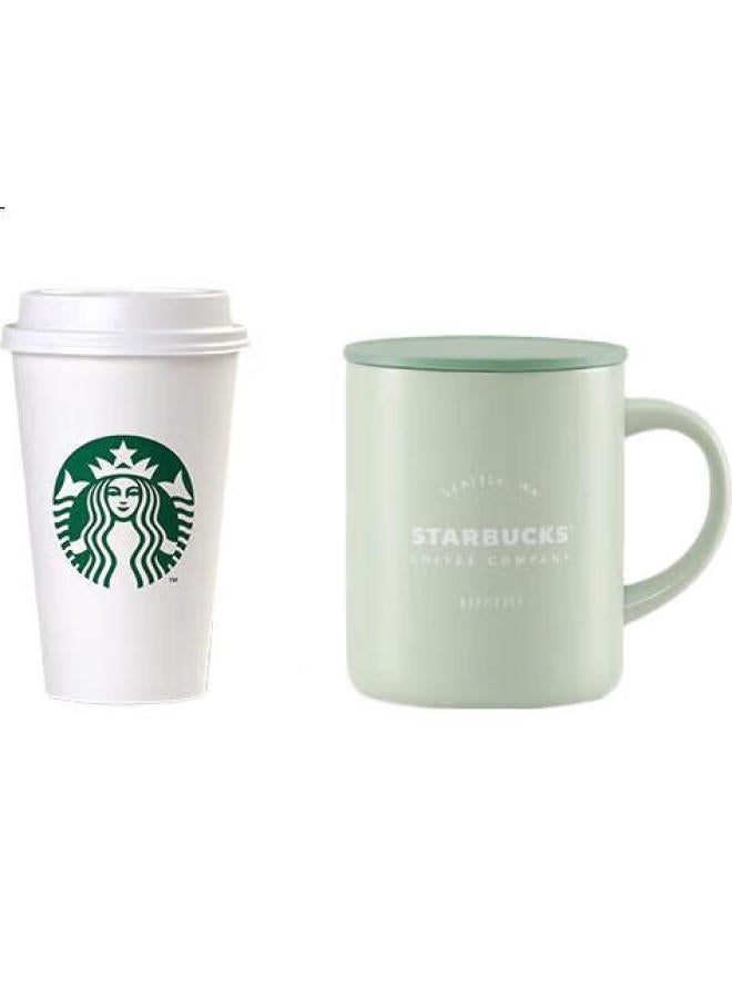 Starbucks ترمس ستاربكس إصدار الشعار الأخضر 320 مل كوب مكتبي كوب ماء كوب قهوة هدية عيد ميلاد - Image 2
