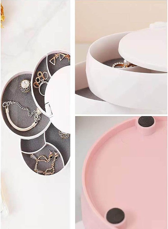 HOMENITY هومينيتي® - منظم مجوهرات دوار ذو سعة كبيرة ومتعدد الطبقات لتخزين المجوهرات للنساء والفتيات، حامل أقراط دائرية للعرض المنزلي - Image 4