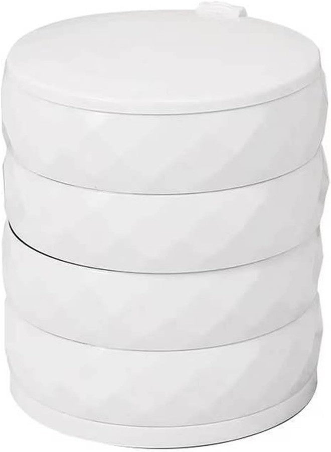 HOMENITY هومينيتي® - منظم مجوهرات دوار ذو سعة كبيرة ومتعدد الطبقات لتخزين المجوهرات للنساء والفتيات، حامل أقراط دائرية للعرض المنزلي - Image 1