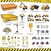 BEIREG Construction Sensory Sand Kit 42 PCS Building Set with 2lbs Magic Sand 9 Construction Trucks Foldable Roof Sandbox Cranes Road Signs Tools STEM Gift for Boys Ages 38 - Image 4