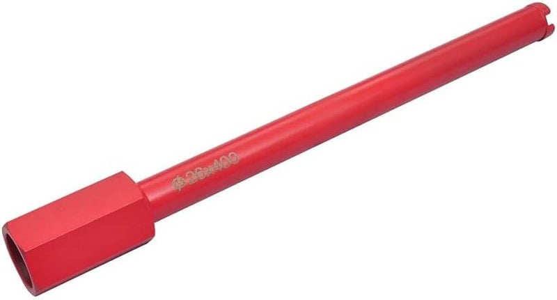 AQ AQSON بت الماس AQSON للخرسانة، بلاط رطب/جاف، حجر، طوب، ورخام - قطر 25 مم، طول 450 مم، أسنان قطع 10 مم، أحمر - Image 1