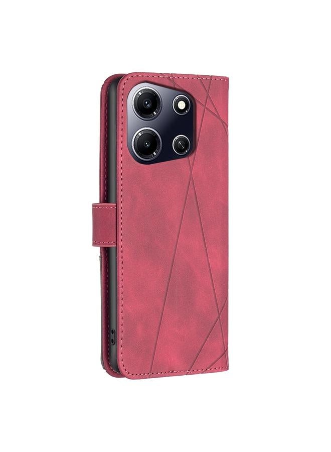 Zaboon Case For Infinix Note 30i Magnetic Buckle Rhombus Texture Leather Phone Case - Image 3