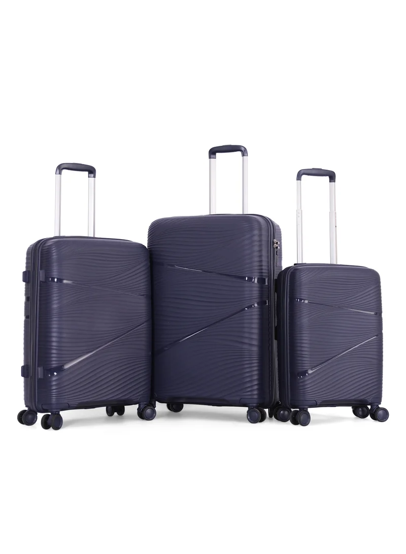 SONADA Sonada Trolley Bags 3 PCS Set Hardside Suitcase,Blue