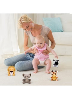 Elcoho 14 Pieces Safari Mini Jungle Animal Plush Toys Small Stuffed Forest Animals Plush Toys 3.75 Inch Keychain Decorations For Animal Themed Parties Goody Bags Filler Favors (Sitting)  - Image 2