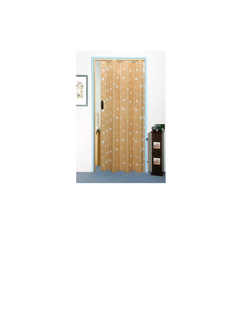 ROBUSTLINE Folding Door Sliding Cream Color with White Design  - Image 2