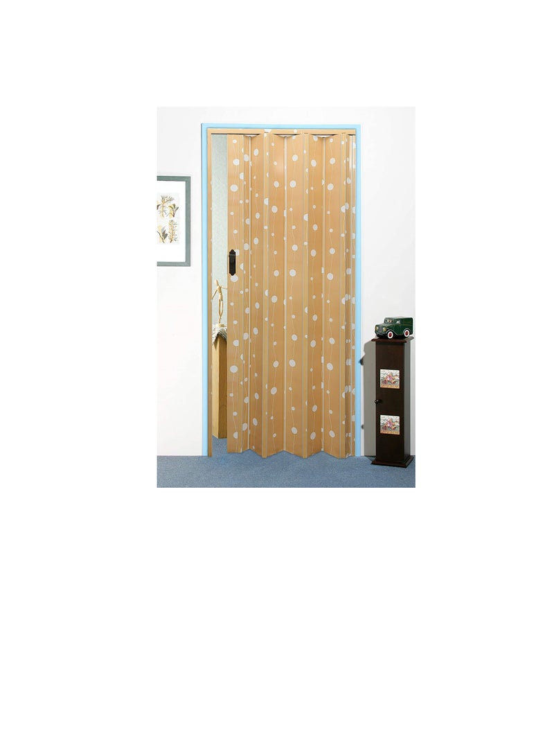 ROBUSTLINE Folding Door Sliding Cream Color with White Design  - Image 3