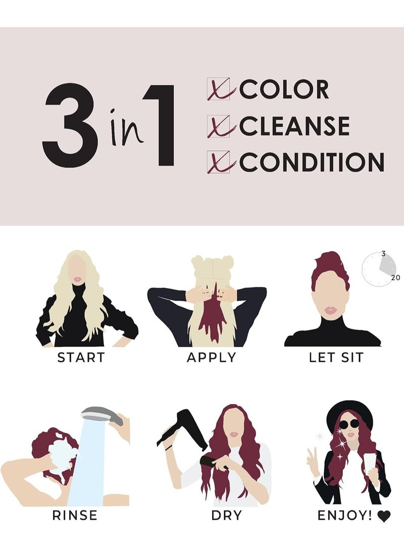 كيراكلر صبغة شعر كيراكولور كلينديشنر ميرلوت - بلسم لترسيب لون الشعر شبه الدائم، لم يتم الإساءة إلى الحيوانات لتصنيعه، 12 أونصة سائلة. أوز. - Image 3