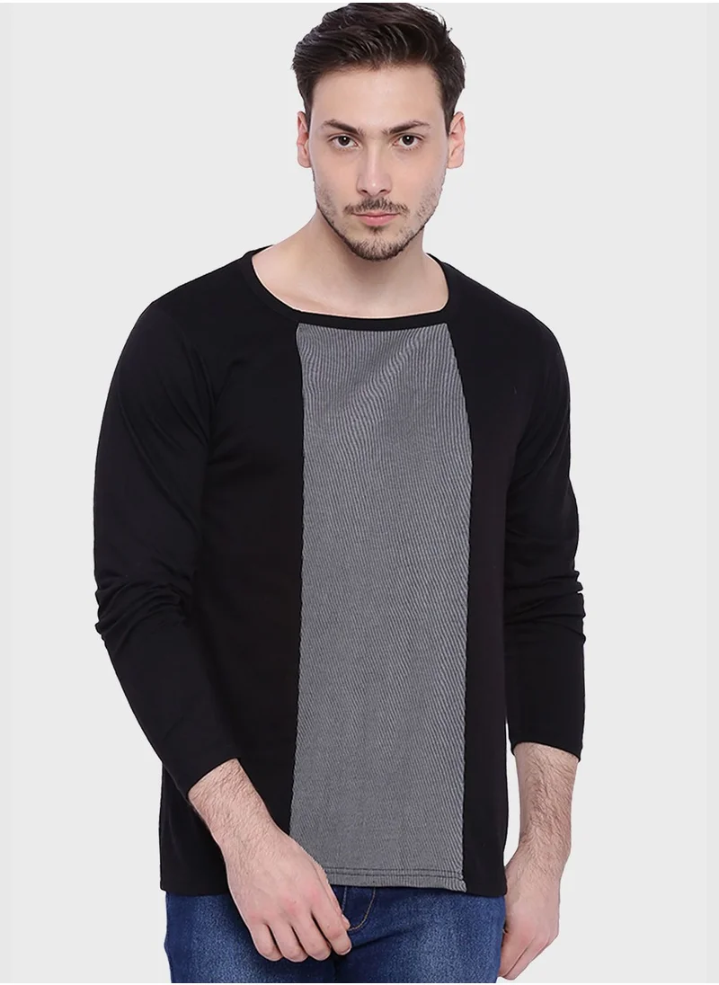 Campus Sutra Color block T-shirt