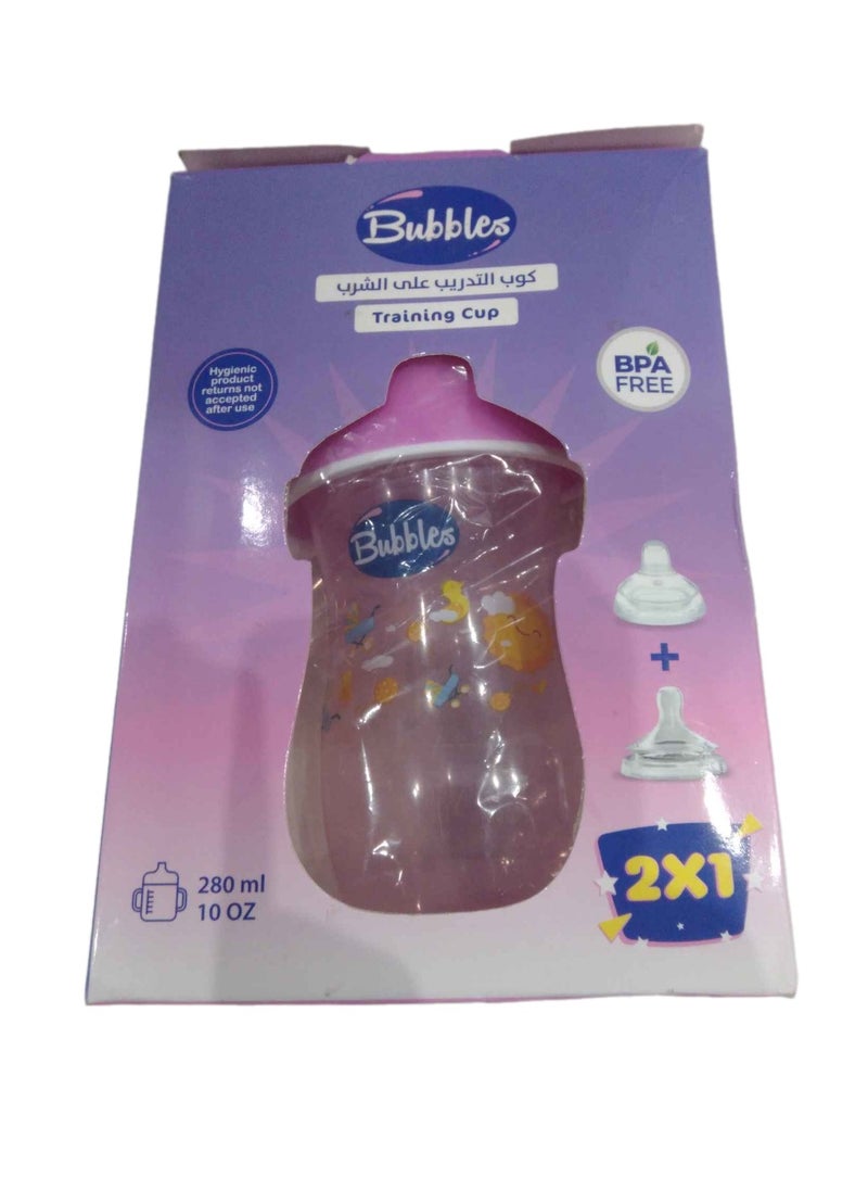 Bubbles Cup and Feeding Bottle 2 in 1 - 280ml 