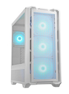 Cougar Cougar MX600 RGB ATX Full Tower PC Case, Up to 360MM Radiator & 400MM Graphics Card Support, 4*ARGB Pre-Installed Fans, PSU Shroud, USB-C Gen2*1, USB 3.0*2, Audio, RGB Button, White | 3857C90.0002  - Image 1