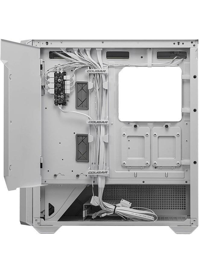 Cougar Cougar MX600 RGB ATX Full Tower PC Case, Up to 360MM Radiator & 400MM Graphics Card Support, 4*ARGB Pre-Installed Fans, PSU Shroud, USB-C Gen2*1, USB 3.0*2, Audio, RGB Button, White | 3857C90.0002  - Image 5