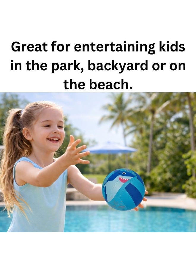 Trishi Coconut Grove Mini Beach Aqua Ball for Kids & Adults – Lightweight Water Ball Toy for Pool, Beach & Outdoor Play, Soft Inflatable Summer Ball for Swimming & Fun Games (FINN THE SHARK) - Image 5
