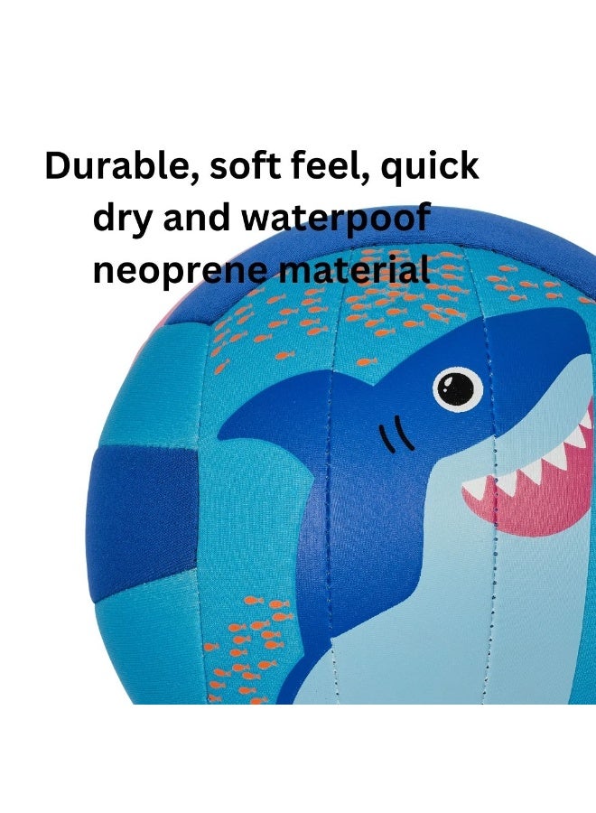 Trishi Coconut Grove Mini Beach Aqua Ball for Kids & Adults – Lightweight Water Ball Toy for Pool, Beach & Outdoor Play, Soft Inflatable Summer Ball for Swimming & Fun Games (FINN THE SHARK) - Image 3