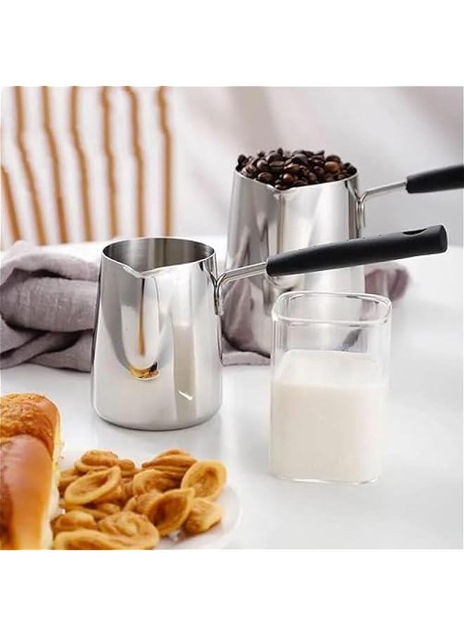 HOOKOR Turkish Coffee Pot, Stainless Steel Milk and Coffee Warmer, Coffee Pot, Chocolate and er Melting Pot with Heat Resistant Handle, Universal er and Milk Warmer, Small Sauce Pan (600ML)  - Image 4