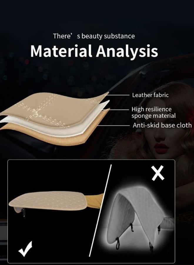 DUNISO 1PCS Auto Breathable Universal Four Seasons Front Car Seat Covers Luxury Include Front Car Seat Protector and Rear Car Seat Cushion Compatible with 95% Vehicle Fit for Cars Truck SUV or Vans - Image 3