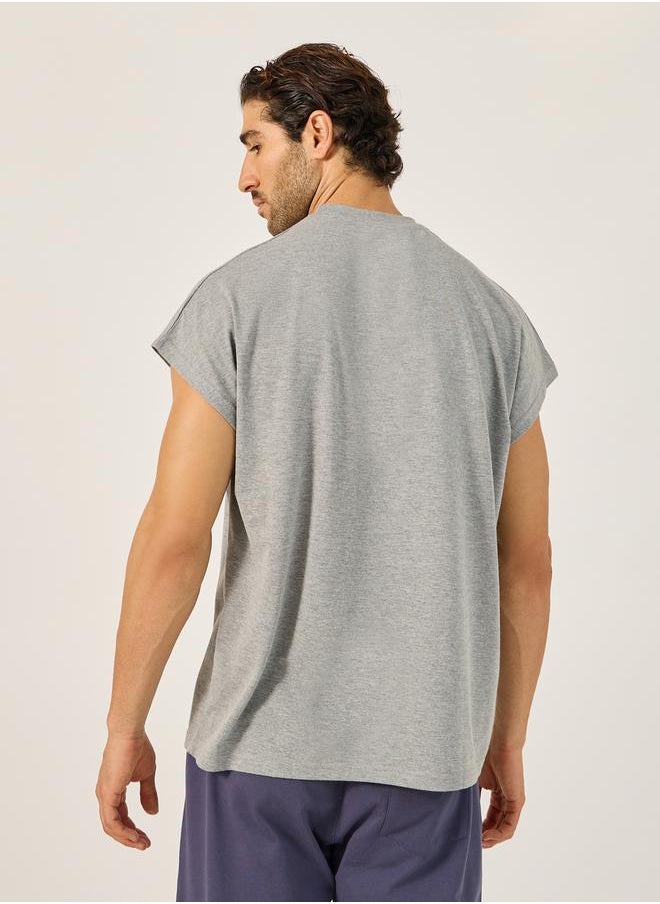 Styli - Cap Sleeve Cotton Rich Oversized T-Shirt - Image 1