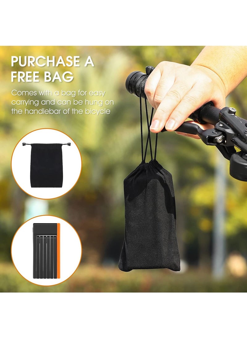 Generic - Compact Folding Bike Lock with 3 Keys, 2.06 Ft Anti Theft Security Bicycle Locks, Super Strong Foldable Lock, Chain Bracket for Electric Bikes, Scooters - Image 1