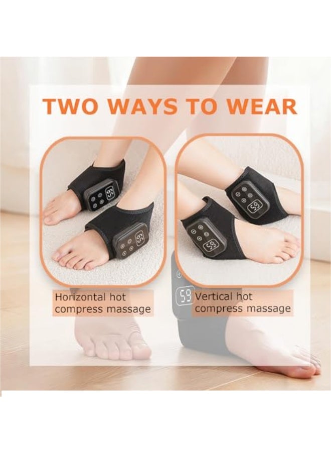 PGG Wireless 3-in-1 Heated Ankle Massager with Vibration, 6 Temp Levels & 5 Massage Modes – Portable Ankle Support for Achilles Tendonitis & Plantar Fasciitis Pain Relief, For Home & Office Use - Image 4