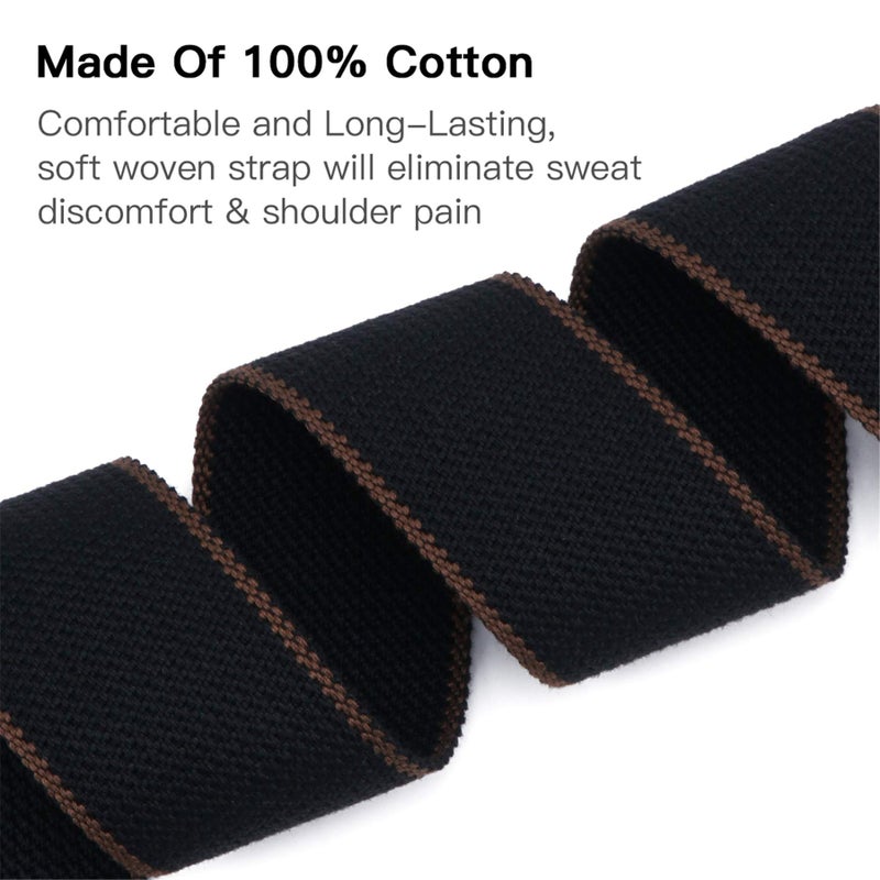 tifanso Guitar Strap, Soft Cotton Straps With 3 Pick Holders, Button Headstock Adaptor, 1 Pair Locks and 3 Picks Set For Electric/Acoustic Guitar - Image 3