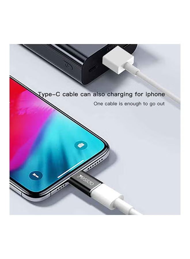 Yesido Type-C To Lightning Connector Adapter Super Fast Charging And Data Transfer Black,  [Slim Design, Side-by-Side Use] Type-C To Lightning Charger Converter Connector, Type-C To Lightning Adapter  Compatible with multiple devices, for charging and data transfer - Image 5
