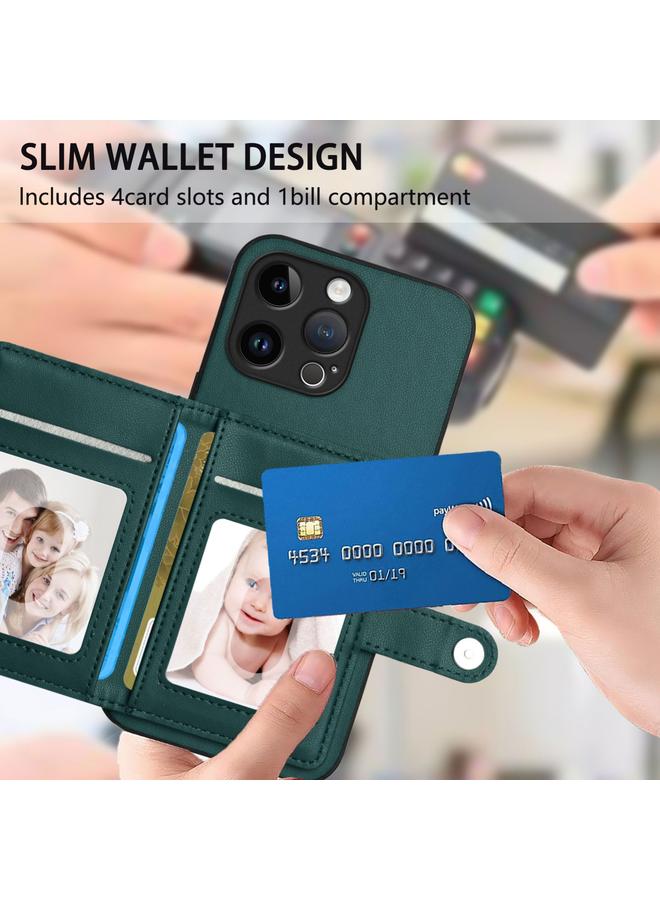 S-TOP Case For iPhone 15 Pro Max Button Card Bag RFID Anti-theft Phone Case - Image 5