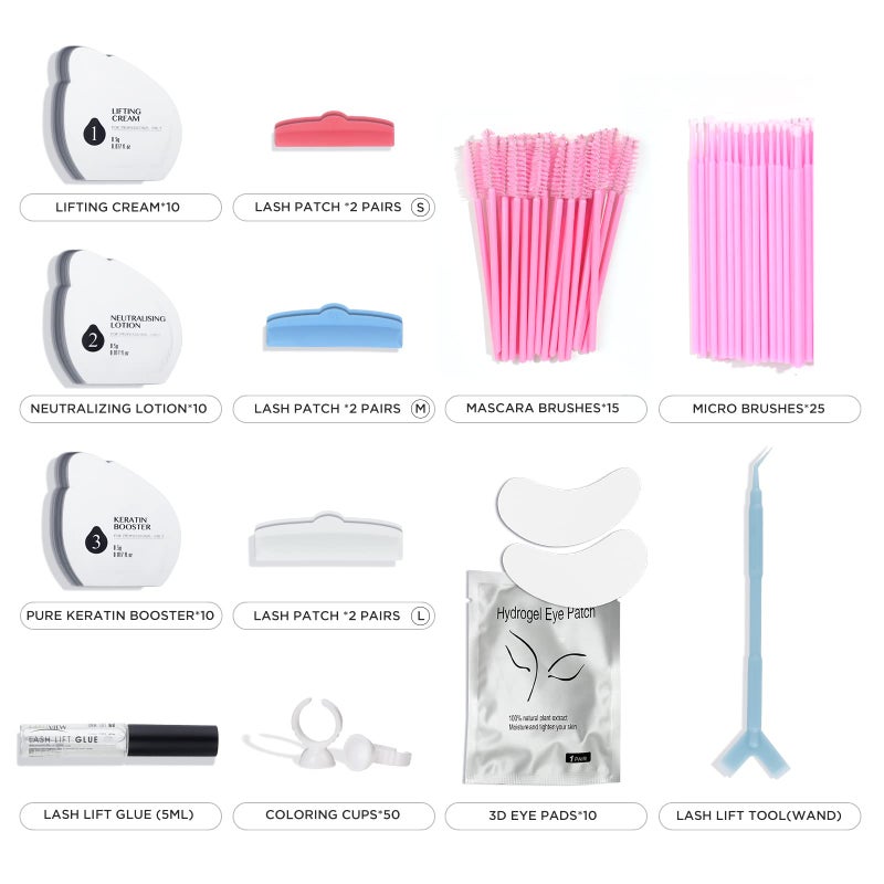 LASHVIEW Lash Lift Kit,Lash Lift,Professional Eyelash Perm Kit,Liquid Set,Semi-Permanent,Curling Perming,Wave Lift Extension Perm Set,10 Times - Image 2