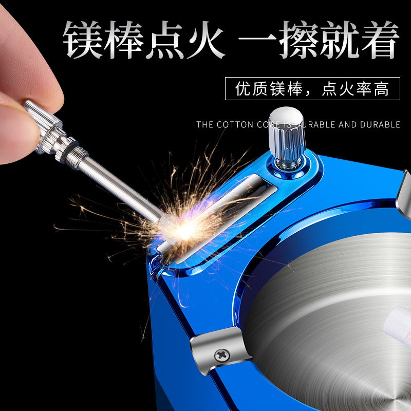 Internet Celebrity Ten Thousand Match Ashtray Living Room Desk Creative Trend Kerosene Lighter Ashtray Formulation Gift - Image 4