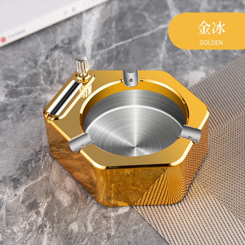 Internet Celebrity Ten Thousand Match Ashtray Living Room Desk Creative Trend Kerosene Lighter Ashtray Formulation Gift - Image 1