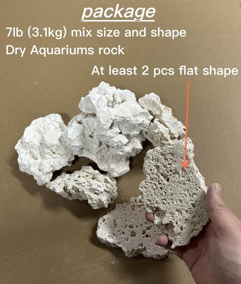 YZHZOM Dry Base Rock for Aquarium White Coral Ornament Sea Base Rocks for Aquarium Aquascaping (7lb,Mix Size & Shape) - Image 3