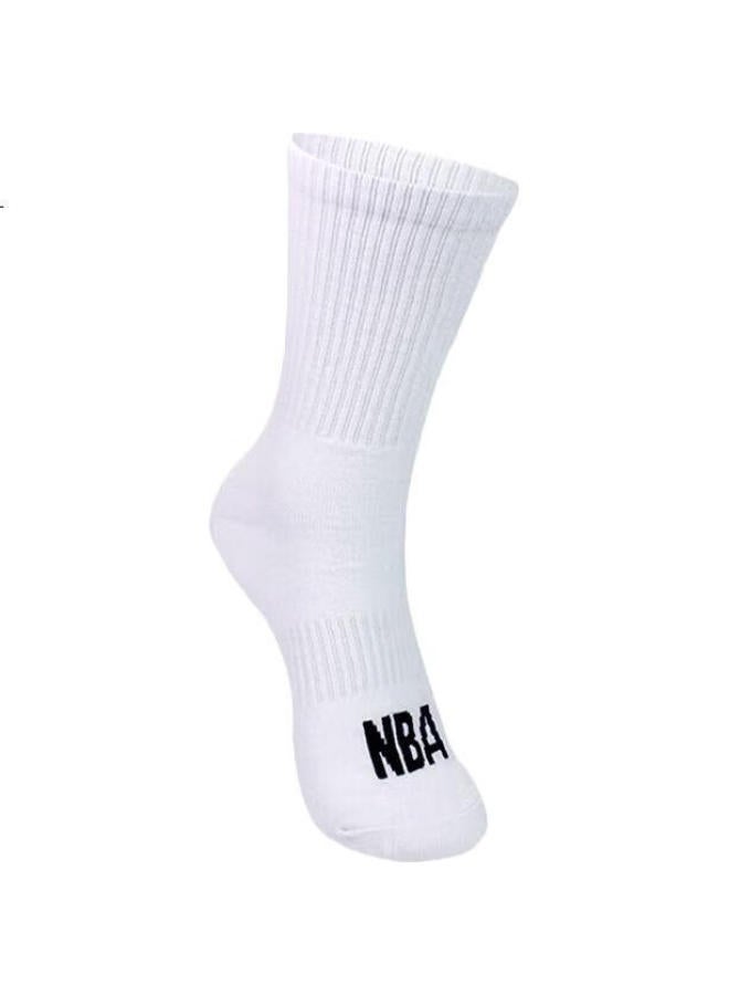 Nba Men'S Casual Sports Socks Autumn And Winter Long Tube Plus Size Cotton Socks High Tube Basketball Running Socks 3 Pairs - Image 1