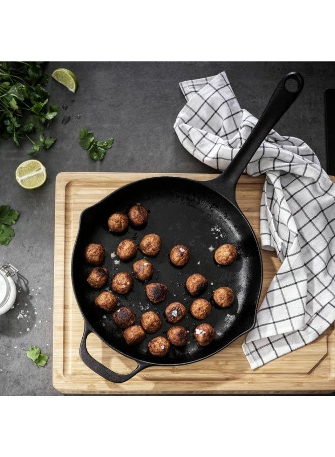 IKEA (IKEA) طقم مناشف شاي، أبيض/رمادي داكن، بنقوش، عبوة من 4 قطع، 45×60 سم - Image 2