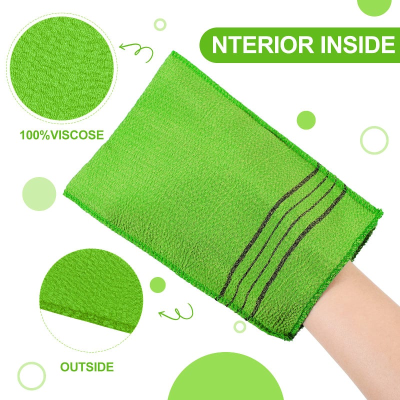 Tatuo 12 Pieces Korean Exfoliating Mitt Exfoliating Cloth Towel Korean Style Body Scrub Korean Style Scrubbing Cloth Bath Body Exfoliating Scrub Towel(Yellow, Green, Blue, Pink, Small) - Image 5