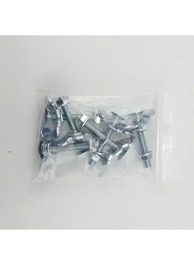 6pcs M8x60mm Zinc Plated Steel L Track Fitting Threaded Stud with Nut for Truck Trailer RV - Image 1