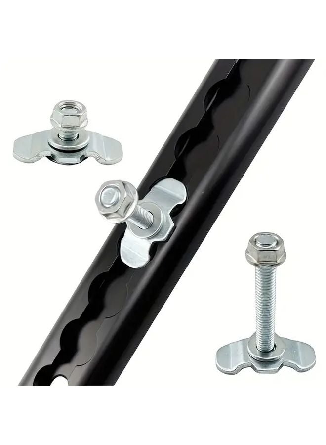 6pcs M8x60mm Zinc Plated Steel L Track Fitting Threaded Stud with Nut for Truck Trailer RV - Image 2